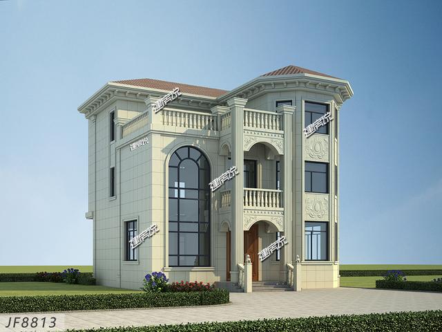 11.16米x11.48米三層農(nóng)村小樓設(shè)計圖，精致漂亮，適合農(nóng)村自建。