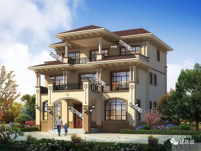 湖南李總私人定制三層別墅設(shè)計圖，經(jīng)典耐看，新年建新房選這款戶型錯不了。