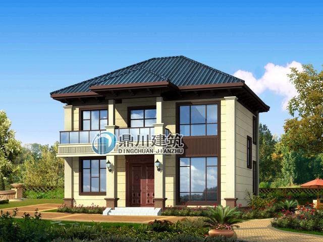 簡單的二層農(nóng)村自建房，外形別致大氣，在村子里絕對找不到同款。