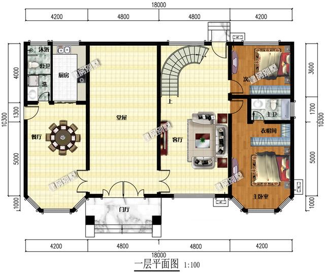 帶涼亭和露臺的三層農(nóng)村自建房，超大堂屋設(shè)計(jì)，一棟四開間，豪華氣派！