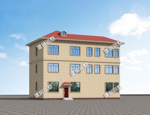 帶涼亭和露臺的三層農(nóng)村自建房，超大堂屋設(shè)計(jì)，一棟四開間，豪華氣派！