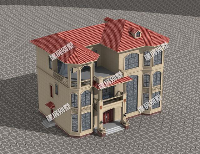 帶涼亭和露臺的三層農(nóng)村自建房，超大堂屋設(shè)計(jì)，一棟四開間，豪華氣派！