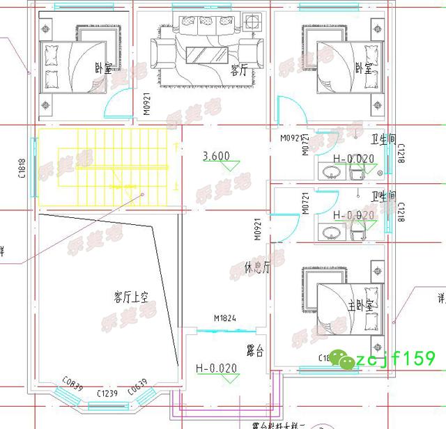 兩層新農(nóng)村住宅設(shè)計(jì)圖，占地130平米，內(nèi)部戶型設(shè)計(jì)合理，符合年輕人的一款。