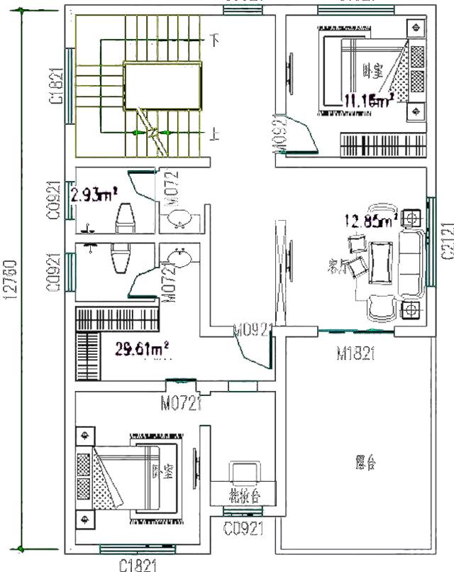 三層平屋頂農(nóng)村別墅，簡(jiǎn)約現(xiàn)代歐式風(fēng)，多窗戶設(shè)計(jì)，南北通透。
