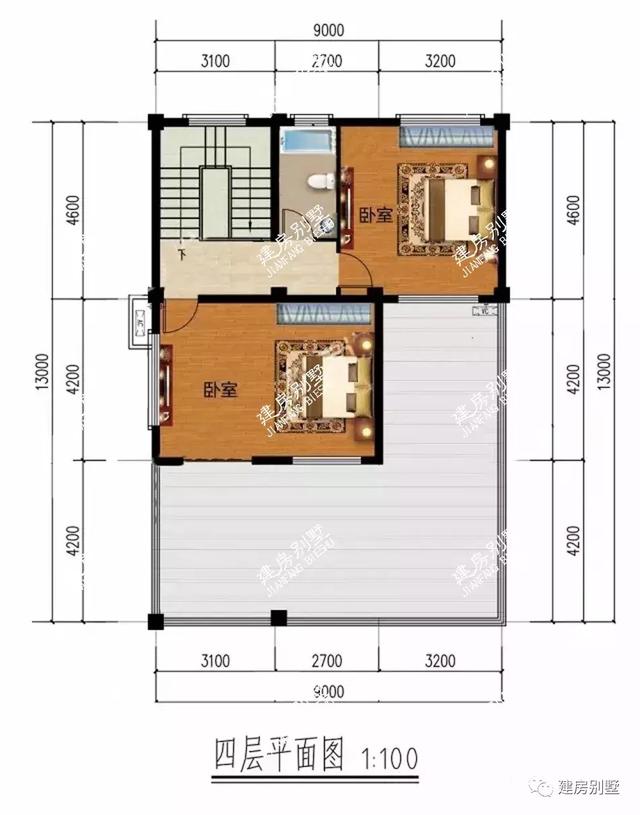 9×13米的四層鄉(xiāng)村別墅設(shè)計(jì)圖，大堂屋設(shè)計(jì)，辦喜事擺酒特方便