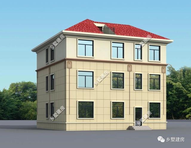 三層歐式農(nóng)村小別墅設(shè)計(jì)圖，時(shí)尚大氣，多窗設(shè)計(jì)，建上一棟比城里買房要好太多了！