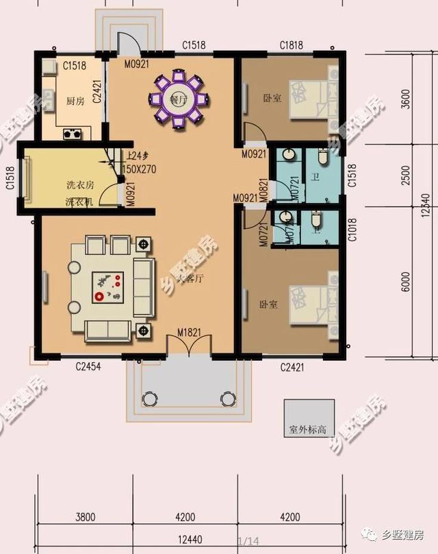 三層歐式農(nóng)村小別墅設(shè)計(jì)圖，時(shí)尚大氣，多窗設(shè)計(jì)，建上一棟比城里買房要好太多了！