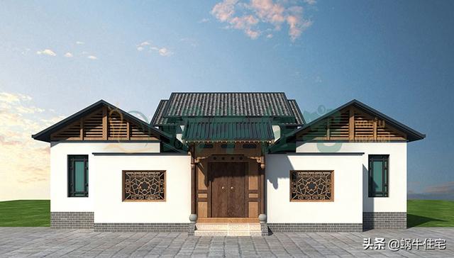 農(nóng)村最美中式三合院，在農(nóng)村建一棟簡直是一道與眾不同的風(fēng)景線。