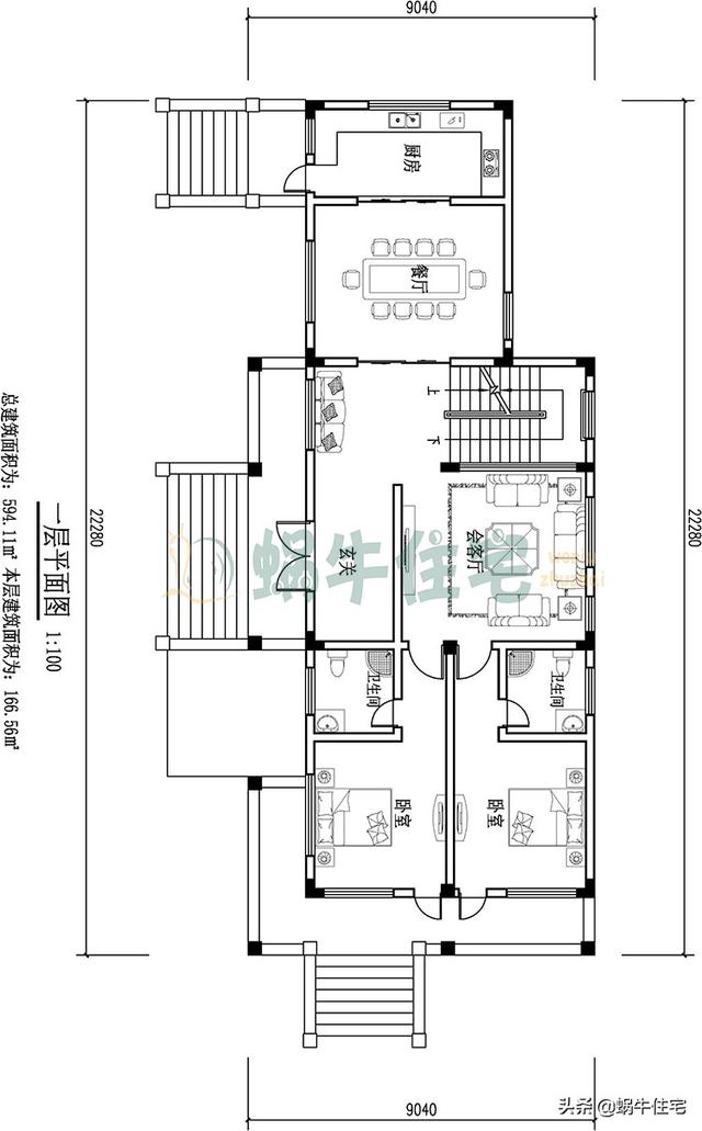帶電動(dòng)地下室的西班牙風(fēng)三層小樓設(shè)計(jì)圖，高端古典，越看越喜歡。