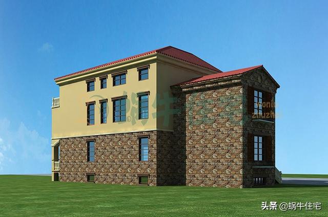 帶電動(dòng)地下室的西班牙風(fēng)三層小樓設(shè)計(jì)圖，高端古典，越看越喜歡。