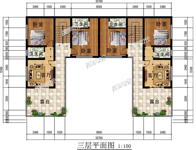 中式四合院農(nóng)村別墅設計圖，氣勢一點不輸大理石歐式豪宅。