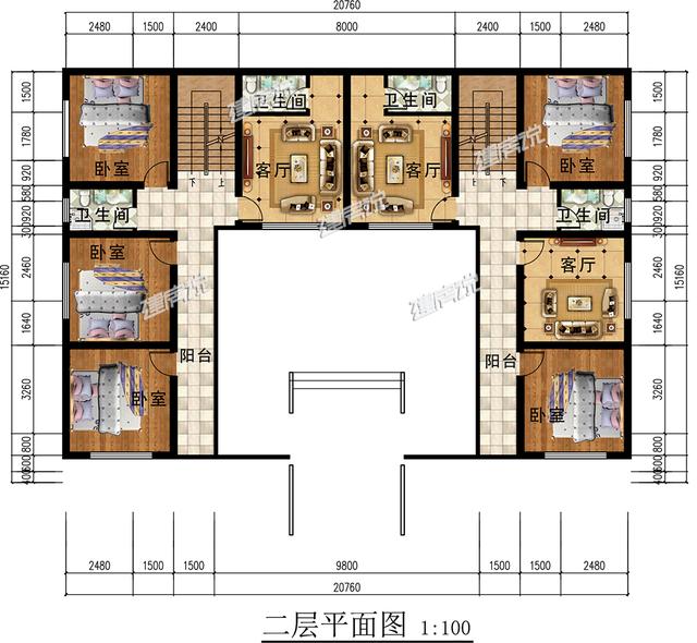 中式四合院農(nóng)村別墅設計圖，氣勢一點不輸大理石歐式豪宅。