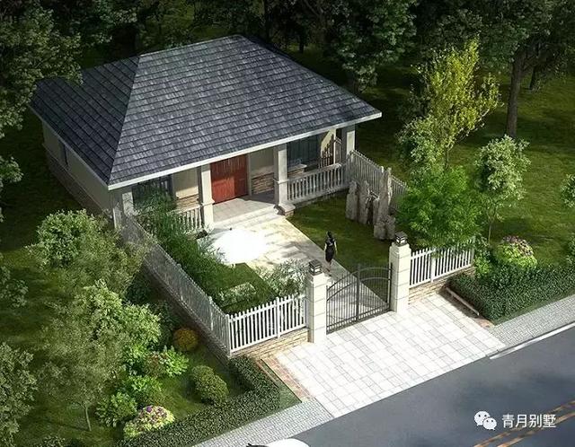 10萬一層別墅設(shè)計圖，占地84平，帶院子，非常適合在農(nóng)村給父母養(yǎng)老居住。