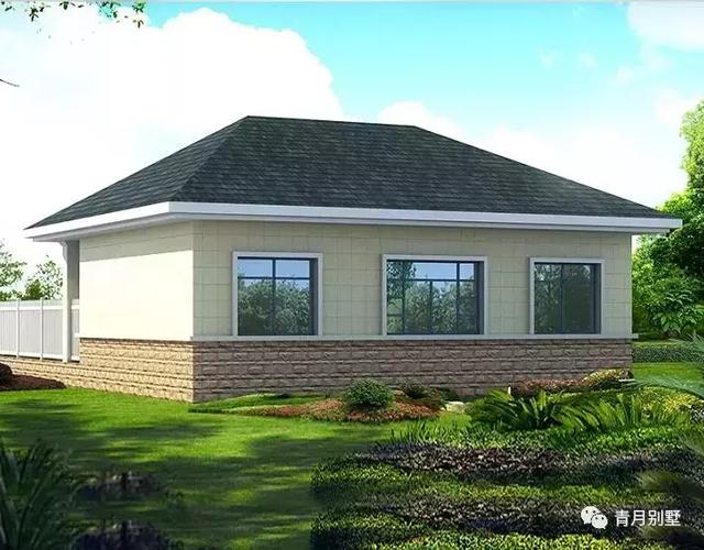 10萬一層別墅設(shè)計圖，占地84平，帶院子，非常適合在農(nóng)村給父母養(yǎng)老居住。