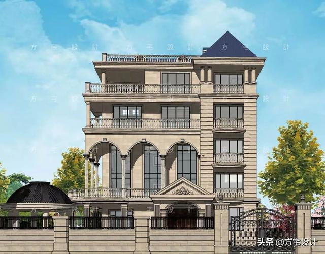 占地270平的五層豪華別墅設計圖，帶效果圖和施工圖。