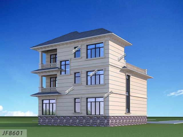 占地134平的三層歐式小樓設(shè)計(jì)圖，據(jù)說(shuō)花了30來(lái)萬(wàn)，建的很驚艷！