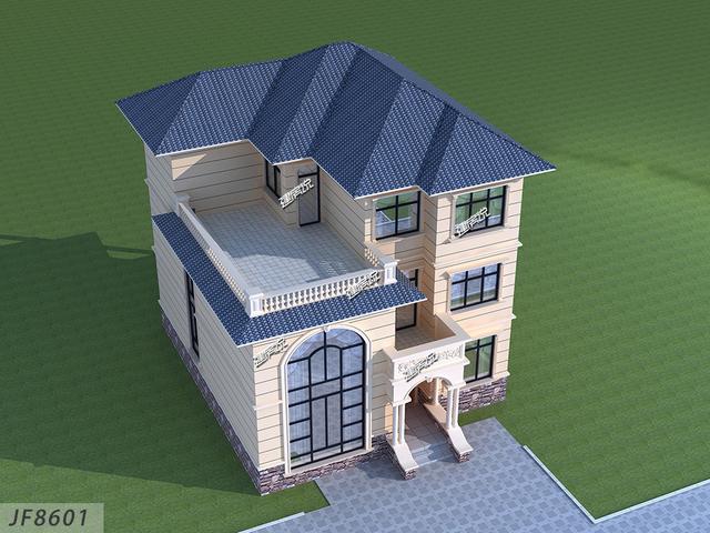 占地134平的三層歐式小樓設(shè)計(jì)圖，據(jù)說(shuō)花了30來(lái)萬(wàn)，建的很驚艷！