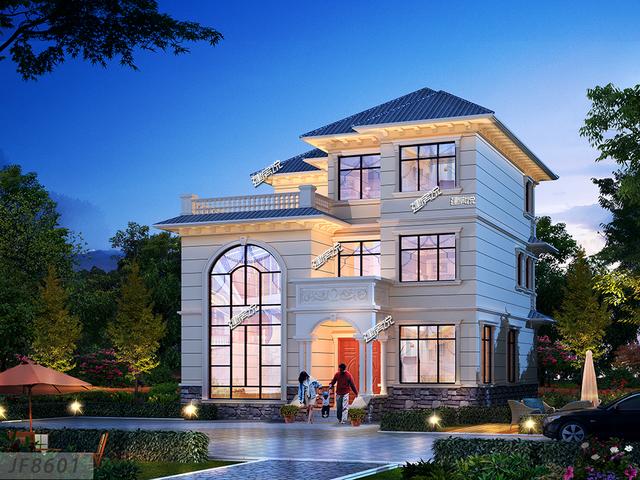 占地134平的三層歐式小樓設(shè)計(jì)圖，據(jù)說(shuō)花了30來(lái)萬(wàn)，建的很驚艷！