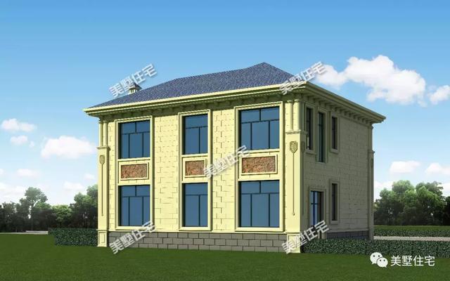 11.24米x10.12米二層小別墅設(shè)計圖，高貴典雅，內(nèi)配畫室、書房、棋牌室。