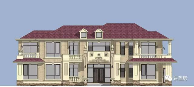 25m×11m二層歐式別墅設(shè)計圖，大氣時尚，帶實拍效果圖和圖紙。