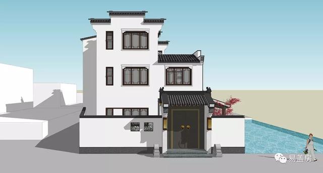 15.9m×11.2m三層新中式別墅，56萬建成，過起了江南鄉(xiāng)村生活。