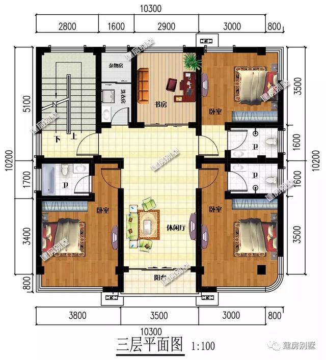 三款帶商鋪設計的三層別墅設計圖，不僅可以出粗，自己住著也舒服！