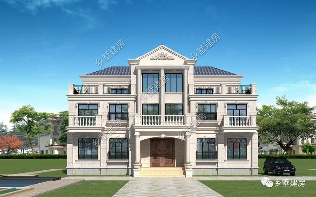 現(xiàn)代的歐式三層大自建別墅設計圖，大氣時尚，看一眼就非常喜歡。