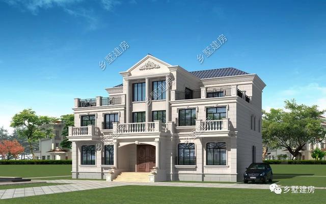 現(xiàn)代的歐式三層大自建別墅設計圖，大氣時尚，看一眼就非常喜歡。