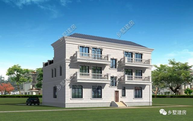 現(xiàn)代的歐式三層大自建別墅設計圖，大氣時尚，看一眼就非常喜歡。