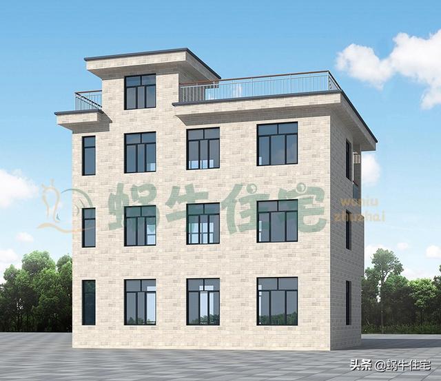 三層現(xiàn)代平屋頂別墅設計圖，簡單實用，人人都喜歡。