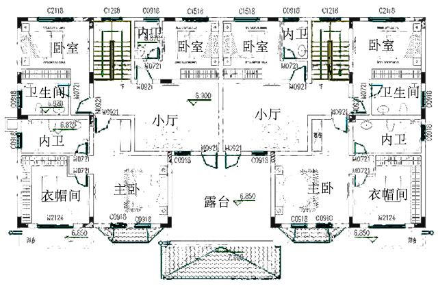 占地302平方米的三層雙拼住宅設(shè)計圖，用一塊宅基地建兩棟房，保準(zhǔn)你一見難忘。