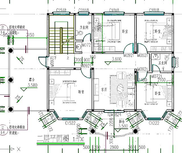 3棟帶車庫(kù)且風(fēng)格也相同的三層別墅，大氣簡(jiǎn)約，你更喜歡哪一款呢？
