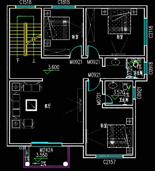 平屋頂三層農(nóng)村自建房，活動(dòng)空間大，住得也舒服。