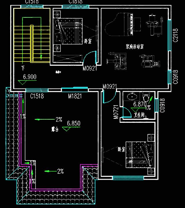 平屋頂三層農(nóng)村自建房，活動(dòng)空間大，住得也舒服。