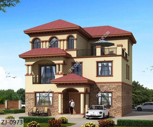 11.6X11.3米三層農(nóng)村別墅設(shè)計(jì)圖，婆家為我準(zhǔn)備的新房，太贊了！