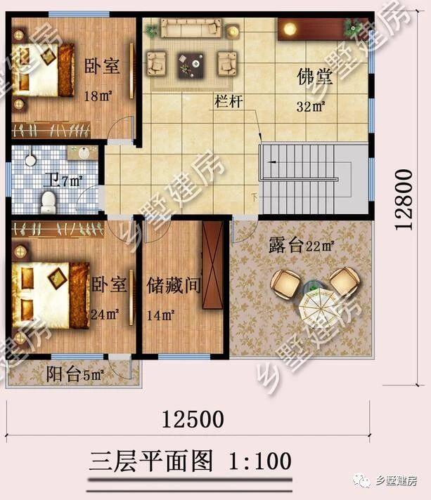 60萬農村三層小別墅設計圖，帶后院，外觀大氣宏偉，時尚大氣，回頭率超高！