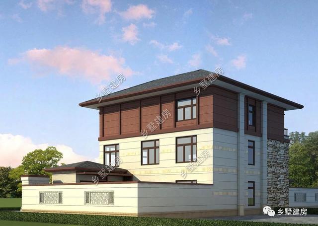 60萬農村三層小別墅設計圖，帶后院，外觀大氣宏偉，時尚大氣，回頭率超高！
