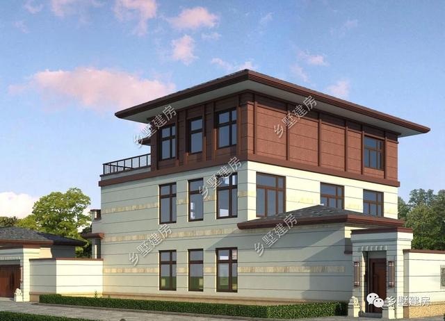 60萬農村三層小別墅設計圖，帶后院，外觀大氣宏偉，時尚大氣，回頭率超高！