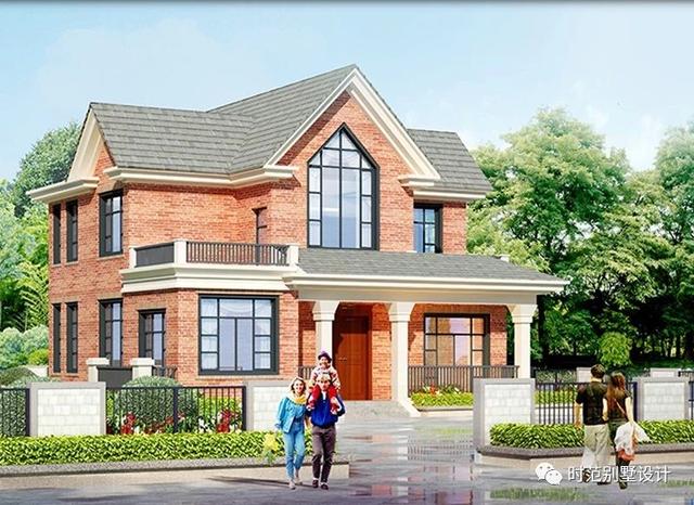 20萬(wàn)現(xiàn)代二層別墅設(shè)計(jì)圖，配色清爽，帶露臺(tái)，適合農(nóng)村自建