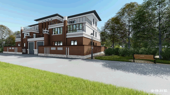 兄弟雙拼合建新中式雙拼別墅，造型新穎大氣，平面布局合理，全村上下沒有人不羨慕。