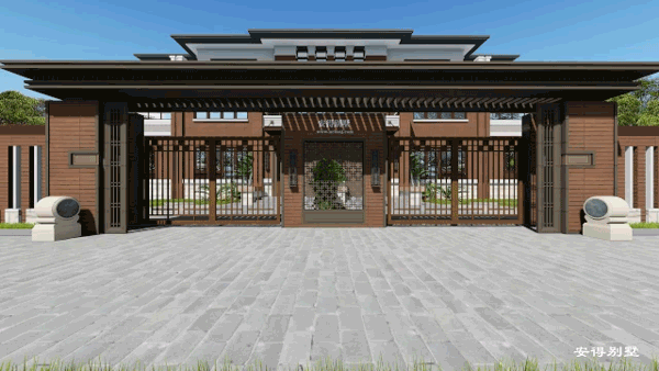 兄弟雙拼合建新中式雙拼別墅，造型新穎大氣，平面布局合理，全村上下沒有人不羨慕。