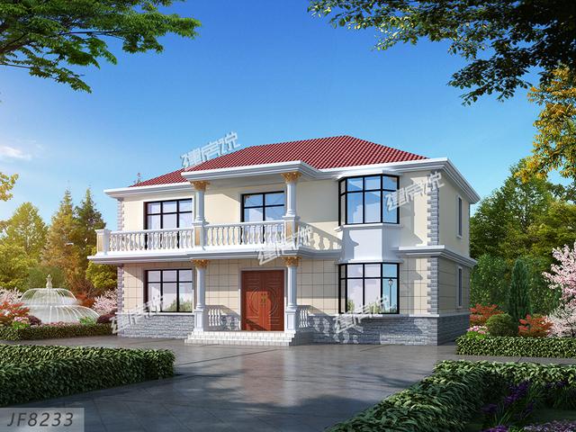 花30萬蓋了棟二層漂亮別墅，非常有面子！