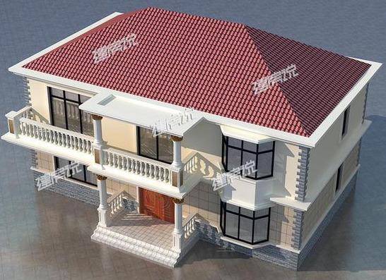 花30萬蓋了棟二層漂亮別墅，非常有面子！