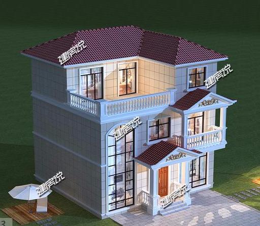 漂亮的三層歐式獨棟別墅，是我見過農(nóng)村最漂亮的，很值得建一棟。
