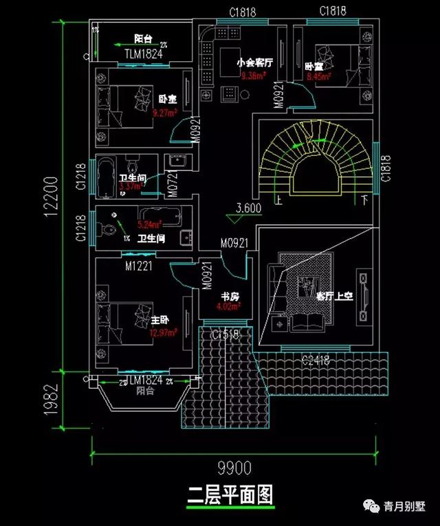 占地128平三層小樓設計圖，高端大方，不容錯過的好戶型。