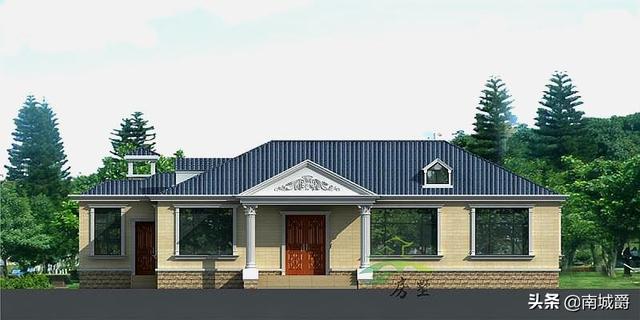 農(nóng)村一層歐式別墅設(shè)計(jì)圖，清爽又不失大氣，經(jīng)濟(jì)又實(shí)用，你應(yīng)該擁有一套。