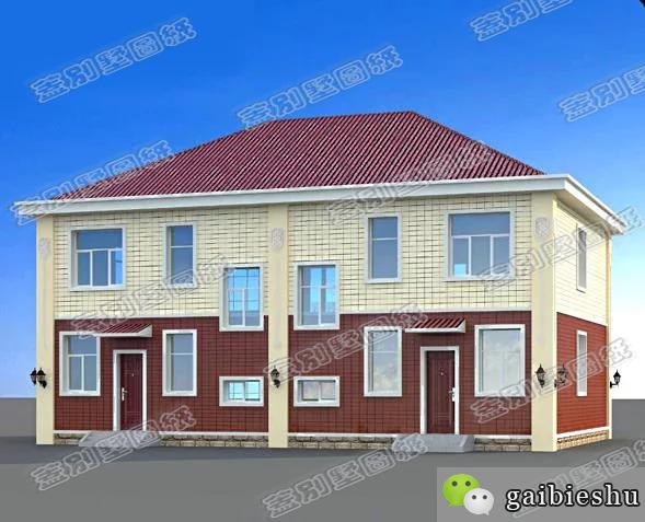 二層兄弟雙拼別墅設(shè)計(jì)圖，建造這樣的戶型，幾十年不過時(shí)，實(shí)用耐看。