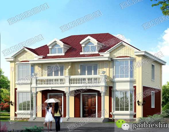 二層兄弟雙拼別墅設(shè)計(jì)圖，建造這樣的戶型，幾十年不過時(shí)，實(shí)用耐看。