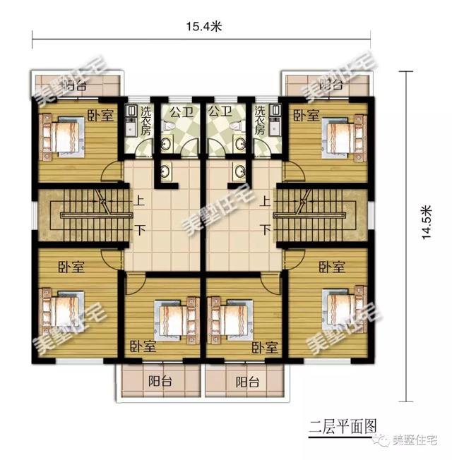 占地188平的三層雙拼別墅設計圖，經(jīng)濟實用，十里八鄉(xiāng)都來夸。