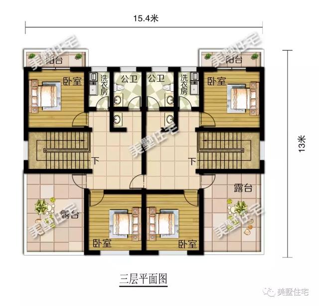 占地188平的三層雙拼別墅設計圖，經(jīng)濟實用，十里八鄉(xiāng)都來夸。